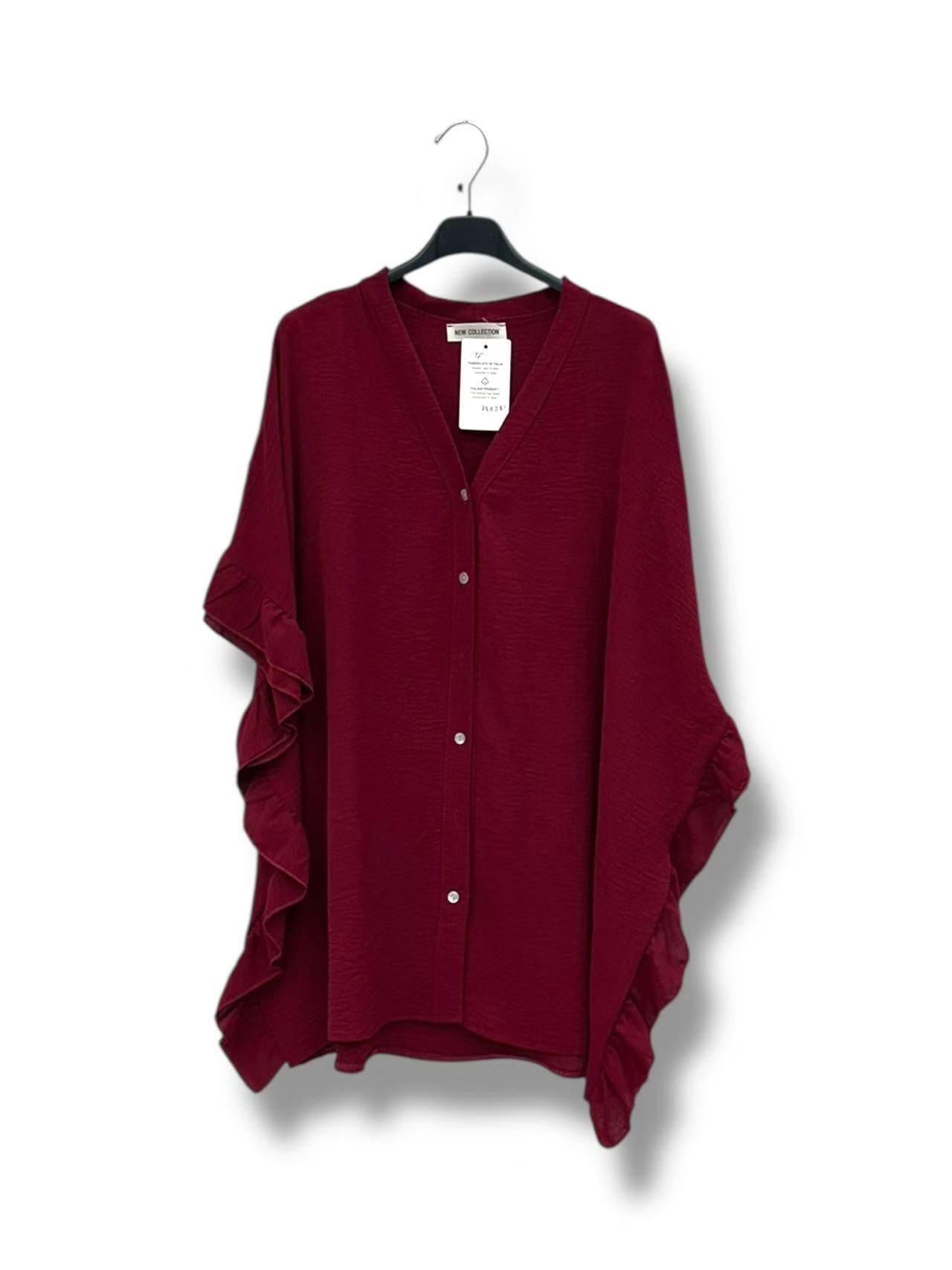 Chemise Col V Manches Courtes