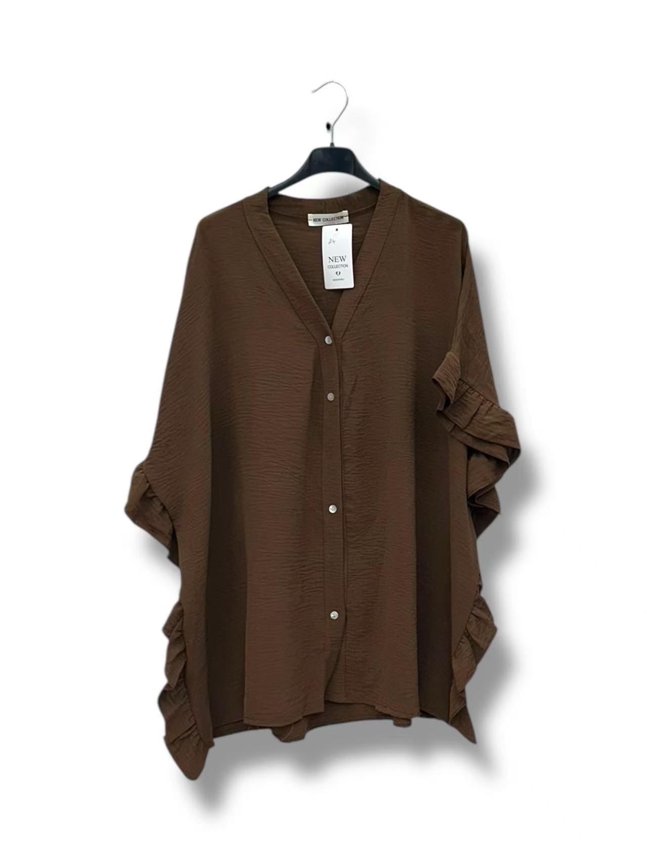 Chemise Col V Manches Courtes