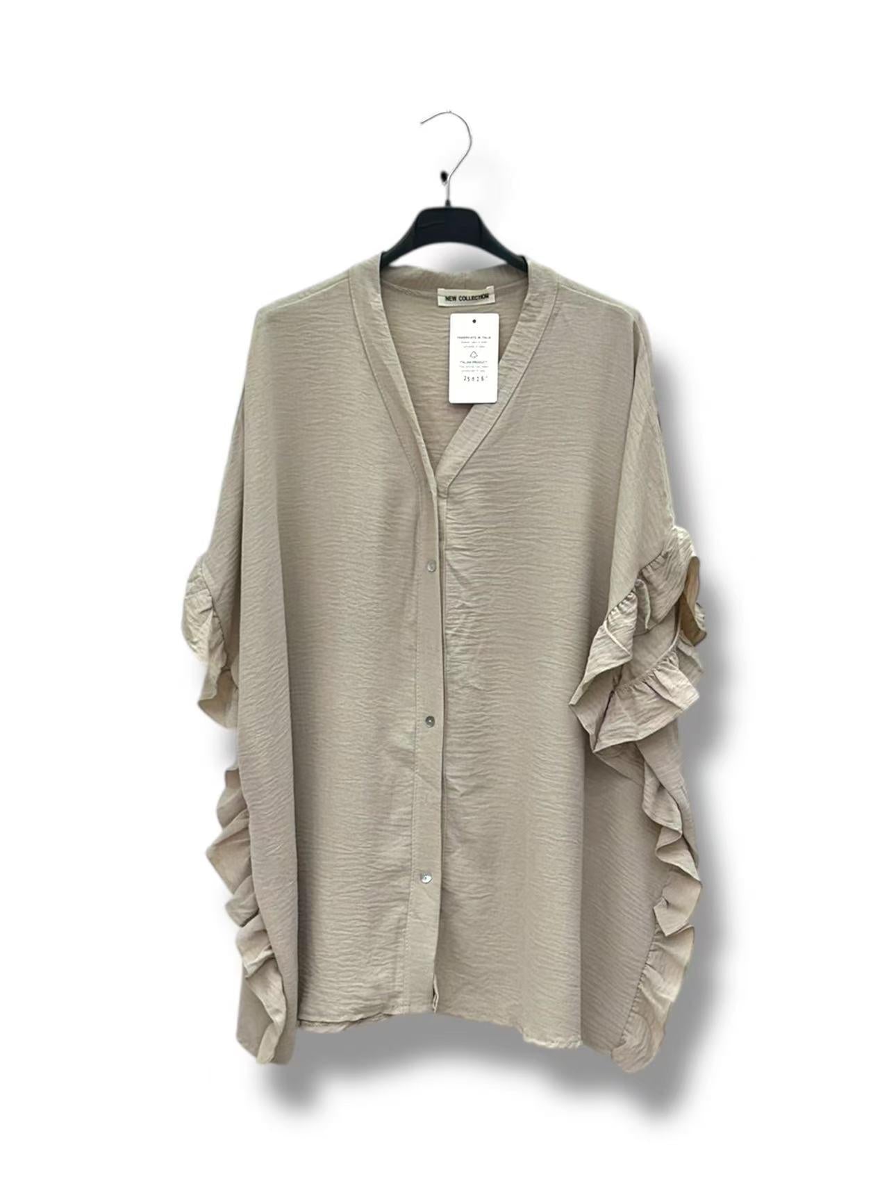 Chemise Col V Manches Courtes