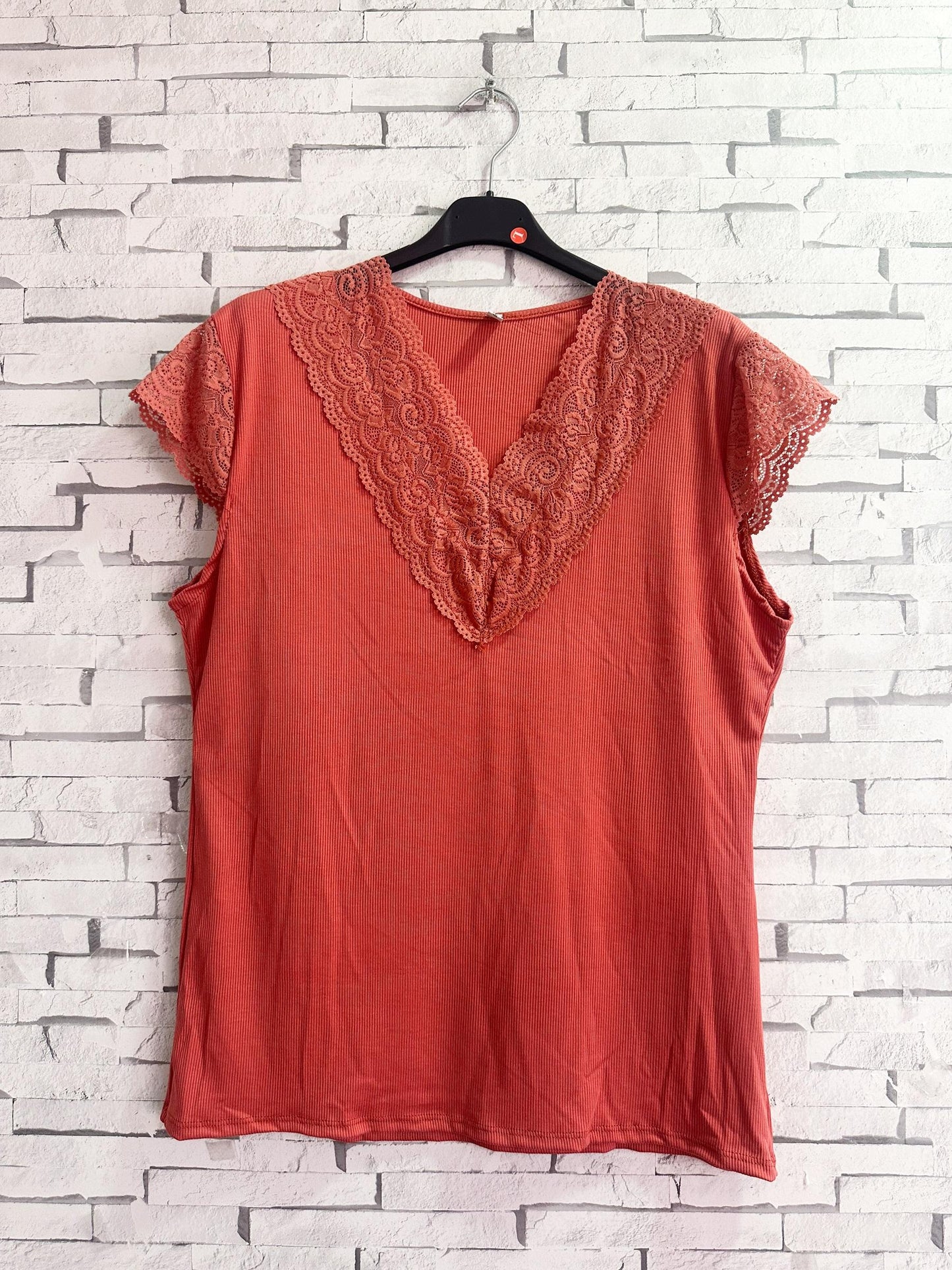 T-shirt Col V , Manches Courtes