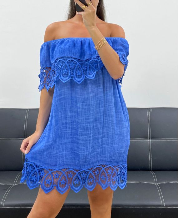 "Collection Bohême" Robe de Plage avec Dentelle
