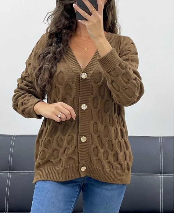 Gilet en Maille, Effet Structuré