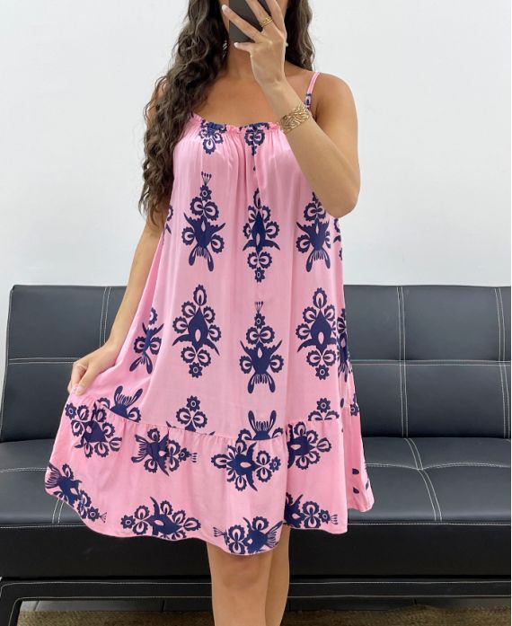 Robe à Bretelles Imprimée