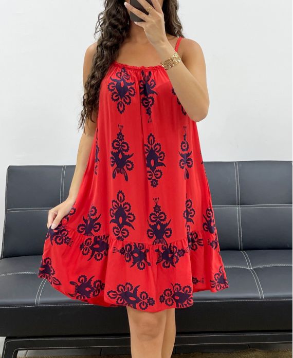 Robe à Bretelles Imprimée
