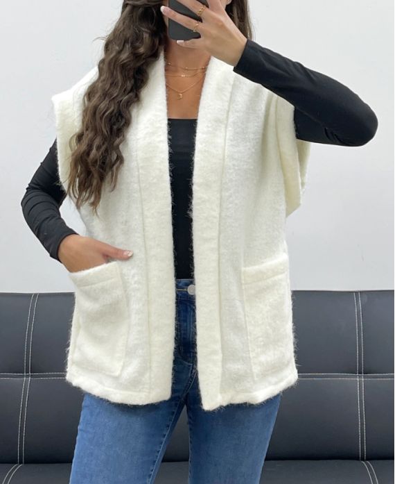 Veste à Poils Doux avec 2 Poches