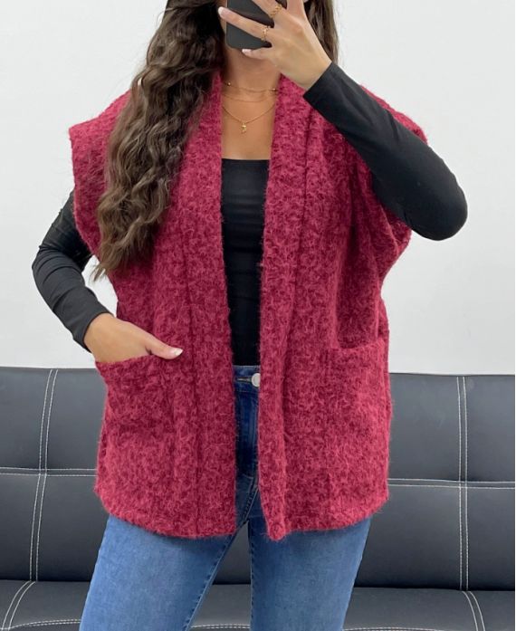 Veste à Poils Doux avec 2 Poches