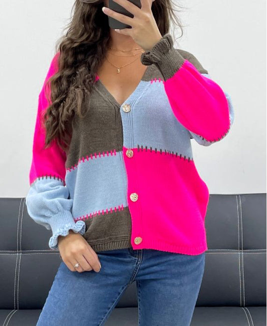 Gilet Maille Multicolore