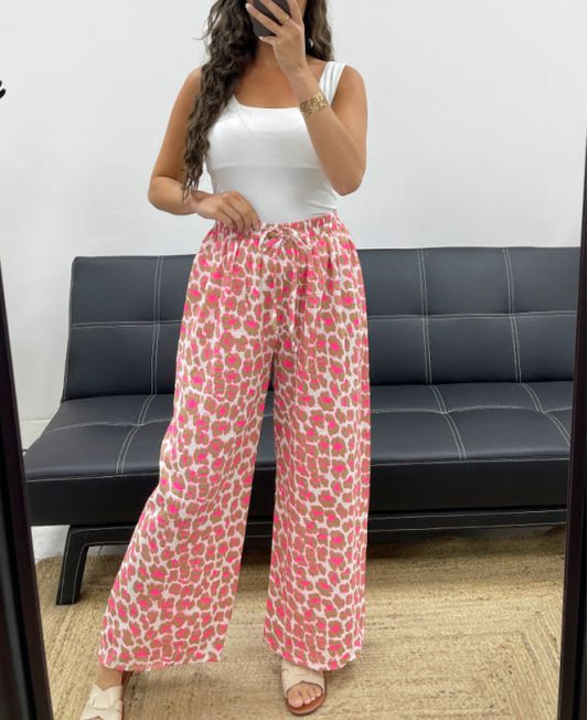 Pantalon Gaze de Coton Léo Fluo